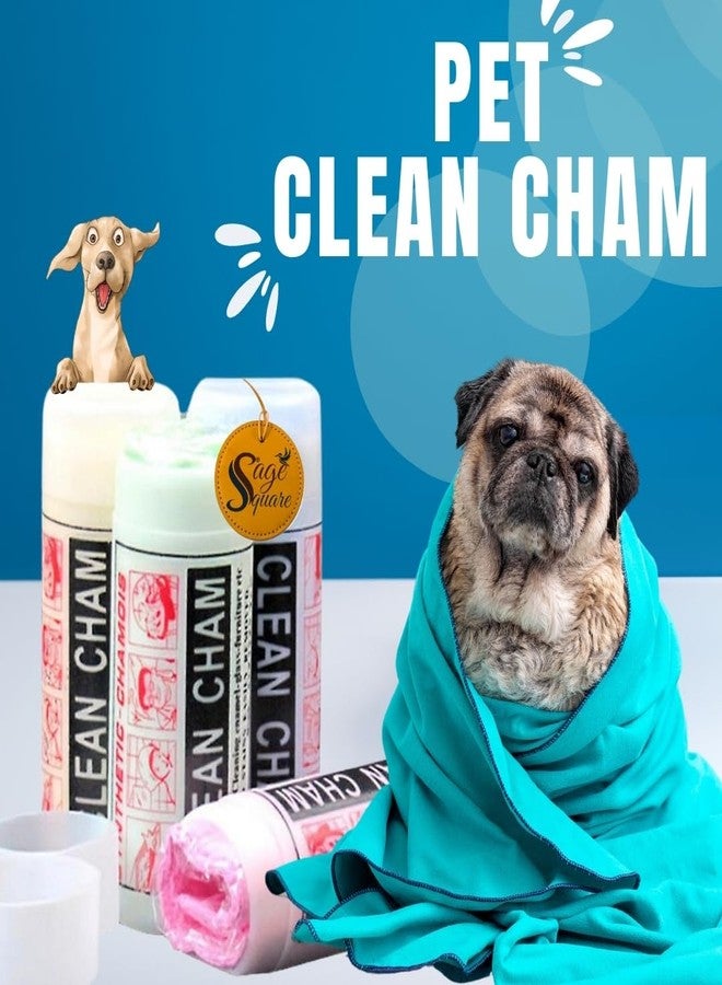 Sage Square Dog Quick Dry, Super Absorbent Microfiber Soft Towels, Dog Shower Cleaning Accessories, Grooming Accessory, Bathing Towel, Soft Material, Quick Dry Eco Friendly Dog Bath Towel (Random) - Image 3